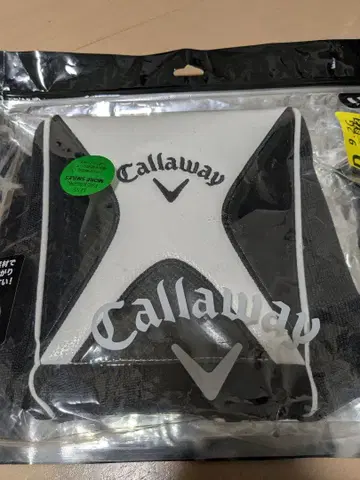 [ 미사용 ] Callaway 아이언용 골프헤드커버 화이트/블랙