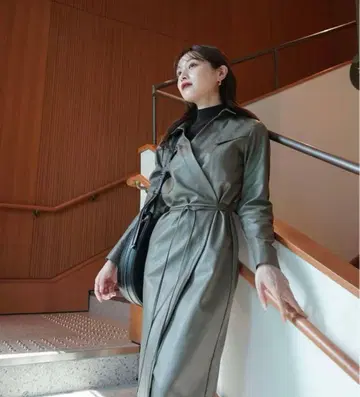 L'or 카지마리 캐시코르 레더 코트 드레스