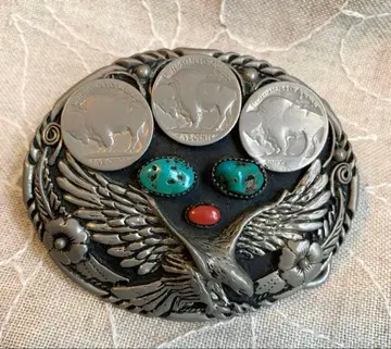 웨스턴 스타일 버클 버팔로 코인 핸드메이드 미국제