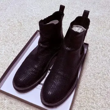 천연 가죽 사이드 고어 숏부츠