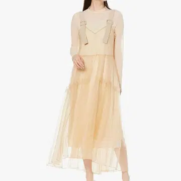 FURFUR 레이어드 세트 레이스 원피스 베이지