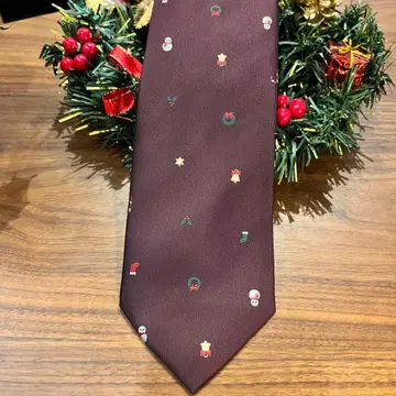 크리스마스 패턴 넥타이 보르도 눈사람 패턴 리스 패턴 양말 패턴