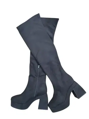 LL 새상품 블랙 니하이 부츠 롱 부츠 니하이