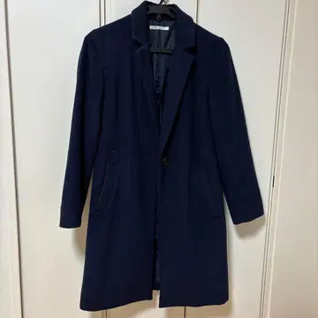 M.deux 네이비 체스터 코트