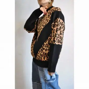 THOMAS MAGPIE 토마스 마그파이 레오파드 니트