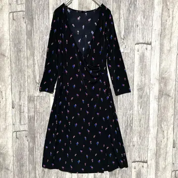 로라 애슐리 [ 새상품급 ] 꽃무늬 드레이프 롱 원피스