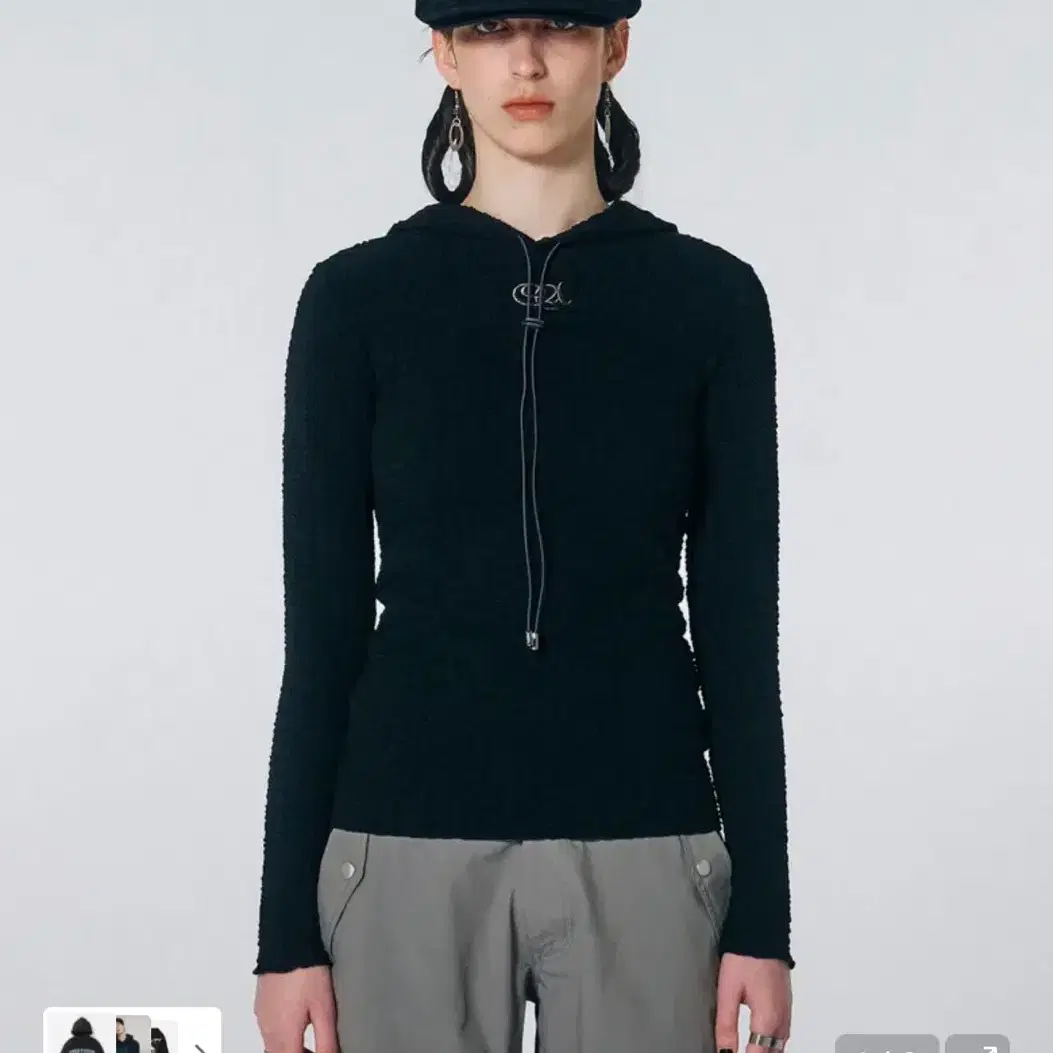 SCULPTOR | 스컬프터 Sculptor Cottage Zip-Up Hoodie Navy #스컬프터