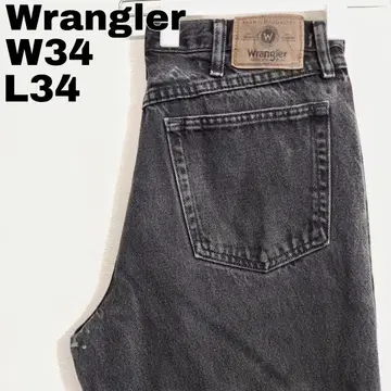 Wrangler 랭글러 W34 블랙 데님 하의 블랙 13408