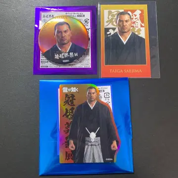 용과 같이 관혼상제전 캔뱃지 스티커 카드 사에지마 타이거