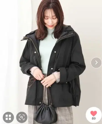 MICHEL KLEIN 다운 라이너 포함 멀티 way 블루종 발수 가공