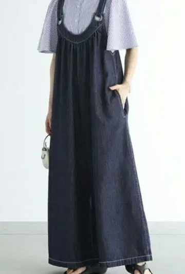 n'OrLABEL 와이드 데님 살로펫