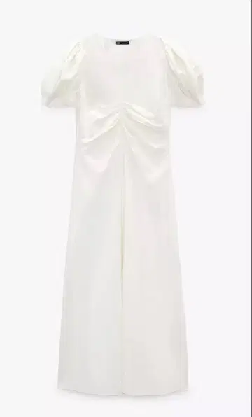 ZARA 린넨 블렌드 원피스 화이트 L