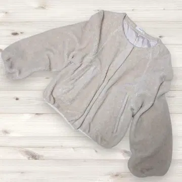 DEICY 베이지 노카라 벌룬 슬리브 자켓