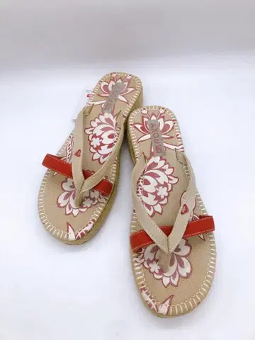 [ 30656 ] 록시 샌들 베이지 x 레드 25cm 비치 샌들