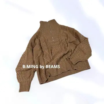 [새상품급] 비밍 바이 빔즈 하이넥 니트 하프 지퍼 beams