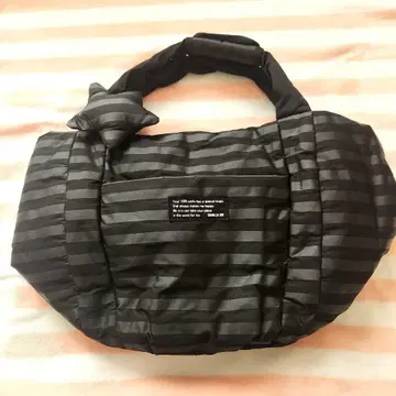 새상품급 COMME CA ISM 블랙 스트라이프 마더백