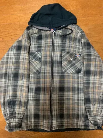 [ dickies ] 체크 무늬 후드 부착 자켓 L