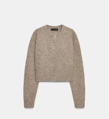 ZARA 소프트 니트 가디건 브라운 XS