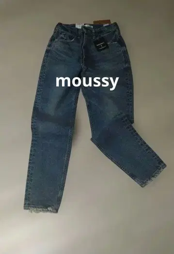 택 포함 moussy 데미지 가공 데님 팬츠 정가 18480엔