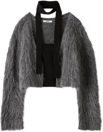 스카프 포함 니트 앙상블 snidel 스나이델