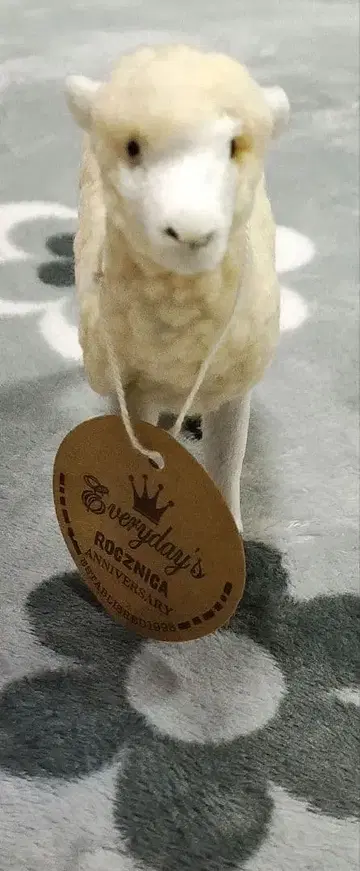 양 봉제 인형 크림색 약 10cm