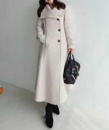 rienda 25 오버넥 신데렐라 라인 코트 S 리엔다 BEG 새상품