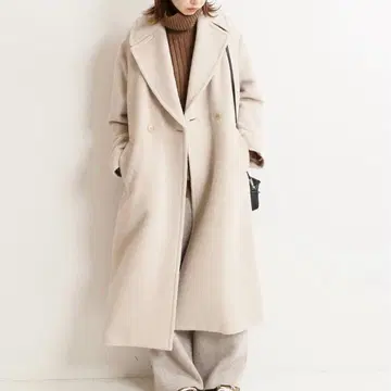 IENA 알파카 샤기 오버 사이즈 코트 베이지