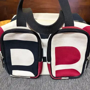 BALLY busy B 로고 캔버스 보스턴 백