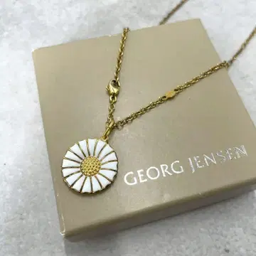 새상품급 조지 젠슨 데이지 목걸이 플라워 모티브