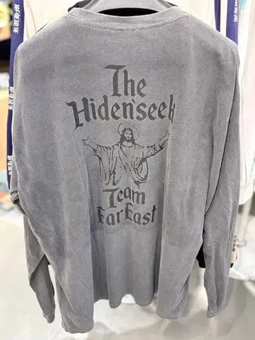 Hidenseek 긴팔 티셔츠 피그먼트 가공