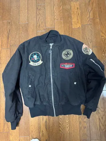 MA-1 플라이트 자켓 블랙 패치 포함