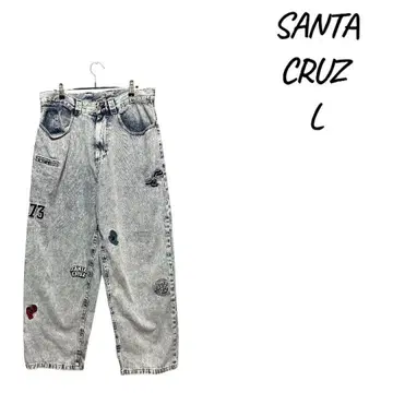 SANTA CRUZ 자수 데님 팬츠 L 사이즈
