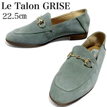 컨디션 최상 루탈론 GRISE 22.5cm 비트 로퍼 스웨이드 그레이