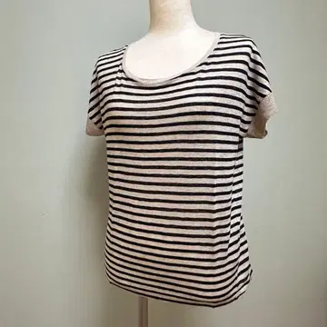 마가렛호웰 린넨 보더 니트 상의 반팔