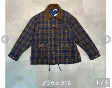 [마지막 1개] 시마무라 add color 체크 아우터 브라운