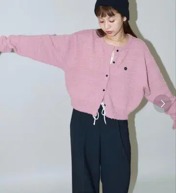 PUBLUX 마리콴트 핑크 가디건 버튼 포함 여성용