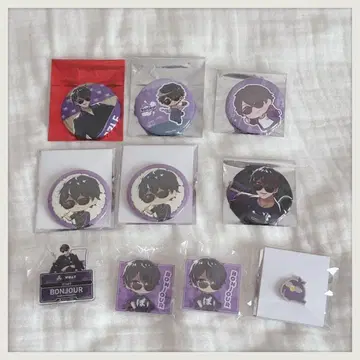 본쥬르 캔뱃지 등 10점