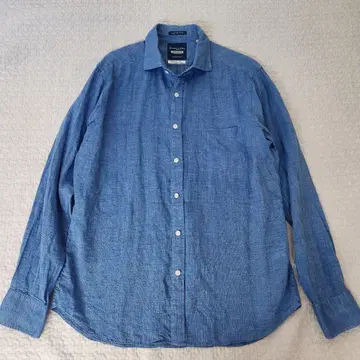 BEAMS 린넨 셔츠 일본제 컷어웨이 칼라 린넨 셔츠