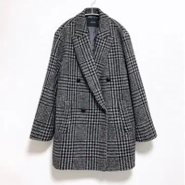 allureville 알아바일 글렌체크 재킷 코트 아우터