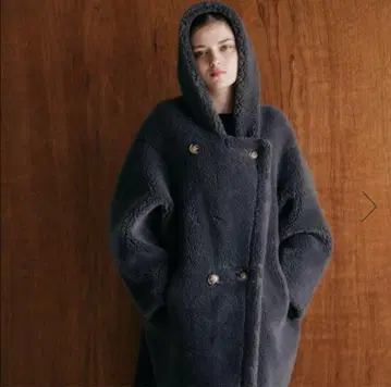 KARRY 칼리 롱 보아 코트 그레이