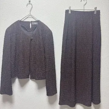 [라뒤레] 자켓 스커트 셋업 주름 가공 브라운 9호 미세스