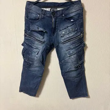 VOGUISH 크롭 카고 팬츠 인디고 Ssize