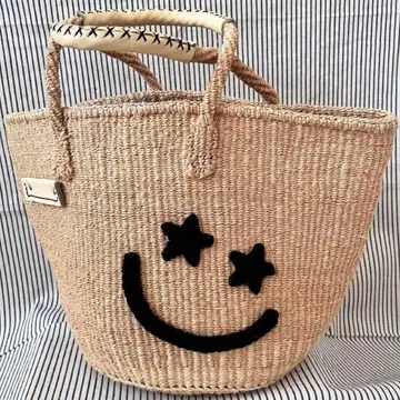 사이잘 바스켓백 내추럴 컬러 가죽 손잡이 커버 포함 겨울에도 바스켓!