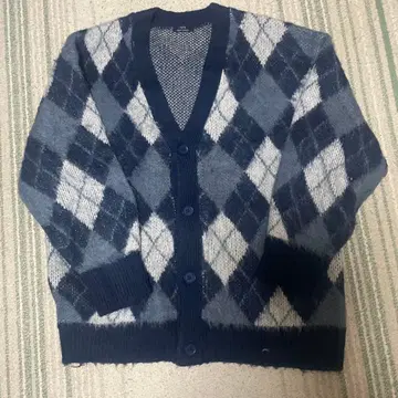 URBAN RESEARCH 다이아몬드 패턴 가디건