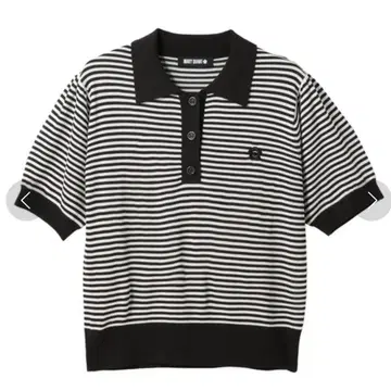 M 사이즈 마리콴트 니트탑 데이지 폴로 풀오버 보더