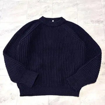 [ 영국제 ] 피터 스톰 크루넥 리브 니트 육후 80s 90s 블랙 택