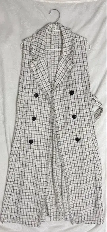 [ AZUL BY MOUSSY ] 체크 무늬 더블 브레스트 베스트