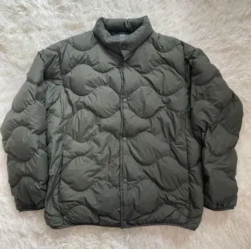 울트라 라이트 다운 웨이브 퀼트 자켓 블랙