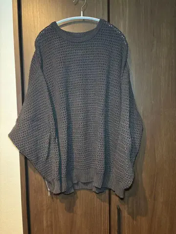 opening act 사이드 지퍼 메쉬 니트