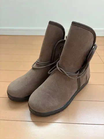 브라운 스웨이드 패션 부츠